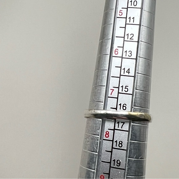 New Blue Larimar Stone Boho Silver Overlay Ring Size 7.5 - Picture 5 of 8